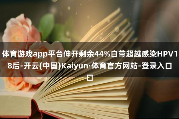 体育游戏app平台伸开剩余44%白带超越感染HPV18后-开云(中国)Kaiyun·体育官方网站-登录入口