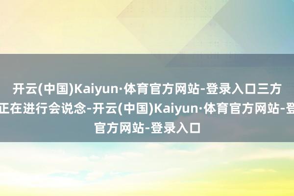 开云(中国)Kaiyun·体育官方网站-登录入口三方代表团正在进行会说念-开云(中国)Kaiyun·体育官方网站-登录入口